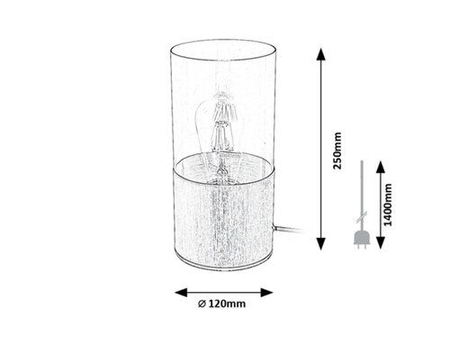 Lampa stołowa Rabalux Zelkova 3153 szczotkowane aluminium