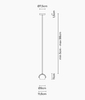 Lampa wisząca Fabbian D57A0515 Beluga Steel D57 Ø9cm Cromoto