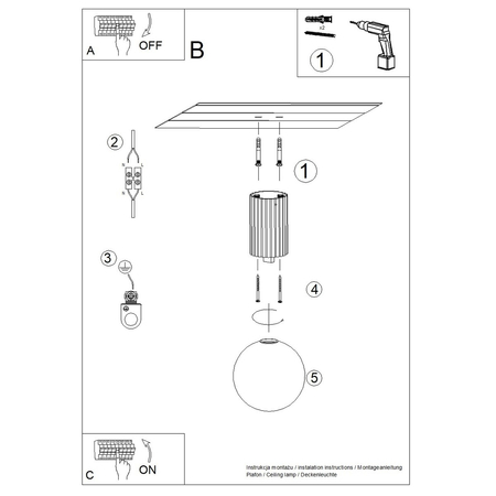 Sollux Lighting Plafon HALO taupe IP44 SL.1743