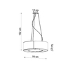 Sollux Lighting Żyrandol SATURNO SLIM 50 czarny SL.0750