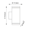 Kinkiet zewnętrzny Endon Lighting Milton 96911 czarny