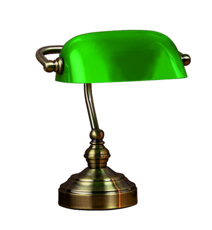 Lampa stołowa Markslöjd BANKERS 105930 Mosiądz/Zielony