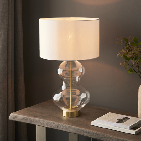 Lampa stołowa Endon Lighting Kelda Shaped 99110 mosiądz