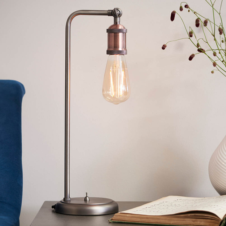 Lampa stołowa Endon Lighting Hal 76339 miedziany