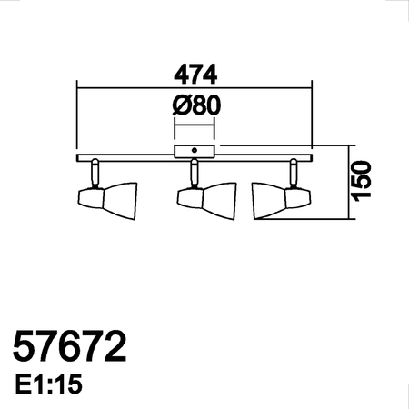 Reflektor SALSA 3xE14 chrom matowy