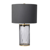 Lampa stołowa Reno - 1 źródło światła - Postarzany mosiądz Quintiesse QN-RENO-SMOKE-AB
