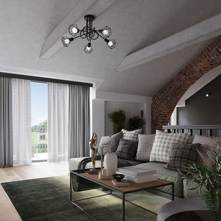 Sollux Lighting Kinkiet ARTEMIS 1 czarny SL.1105