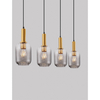 Lampa wisząca Luces Exclusivas QUERISA LE45217 złoty i odcienie złota, szary i odcienie szarości
