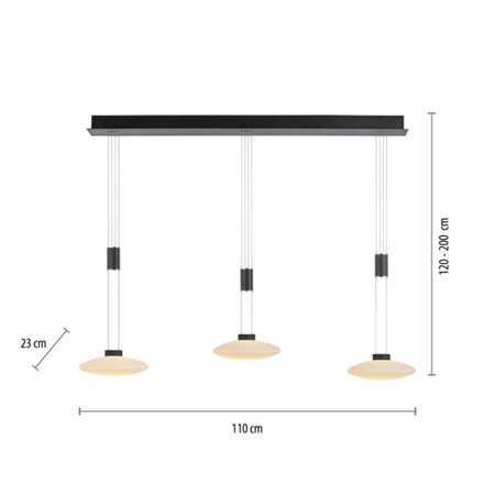 Lampa wisząca Paul Neuhaus LAUTADA 2081-18 czarny