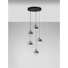 Lampa wisząca Luces Exclusivas LURVELA LE45130 szary i odcienie szarości, czarny