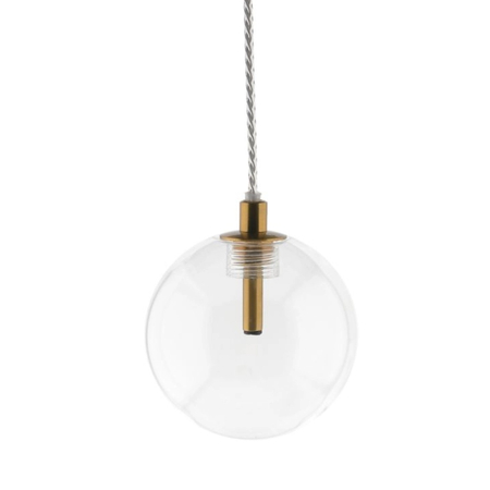 Lampa wisząca Abigali GLOBO2 G4 ⌀120mm szklana, złote elementy