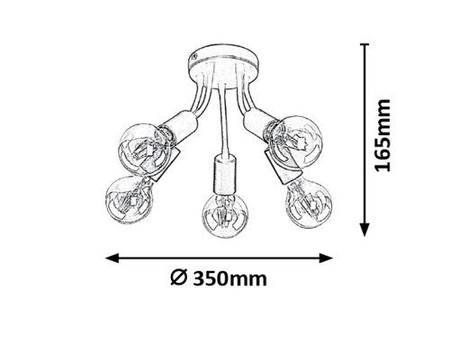 Lampa sufitowa Rabalux Almus 6809 czarny
