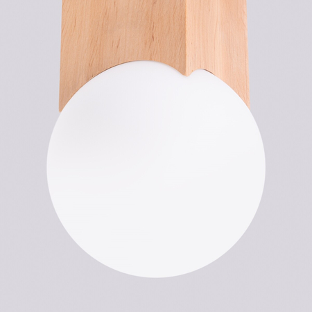 Sollux Lighting Plafon SOLIS naturalne drewno SL.1407