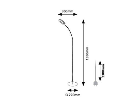 Lampa podłogowa Rabalux Rader 74004 czarny