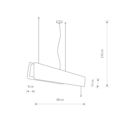 Lampa wisząca OSLO LED 90 Nowodvorski 7520 drewniany