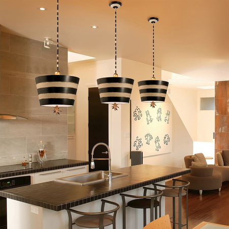 Lampa wisząca Elstead Lighting South Beach czarny/beżowy FB-SOUTHBEACH-P