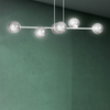 Lampa wisząca ROSSI 6 WH GRAFIT Emibig 878/6 biały/czarny