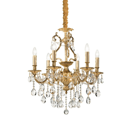 Żyrandol Glamour złoty Ideal Lux 060507 Gioconda SP6 Oro