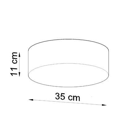 Sollux Lighting Plafon ARENA 35 czarna SL.0121