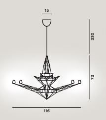 Lampa wisząca Foscarini 064007-R1/3ZI Lightweight