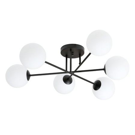 Lampa sufitowa ROMA 6 Emibig 1232/6 biały/czarny