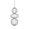 Lampa wisząca Italux Rabel PND-344221-3V-BK Czarny mat