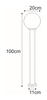 Lampa zewnętrzna ANA Kaja K-LP270-1000 chrom
