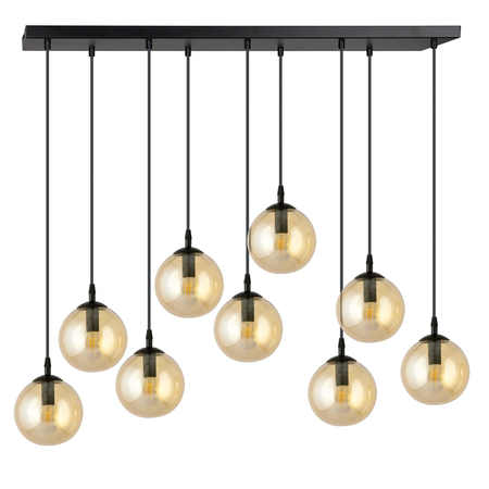 Lampa wisząca COSMO 9 BL MIODOWY Emibig 713/9 czarny/złoty