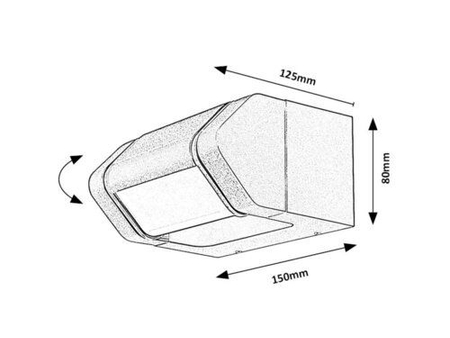 Kinkiet zewnętrzny Rabalux Medna 77103 antracyt