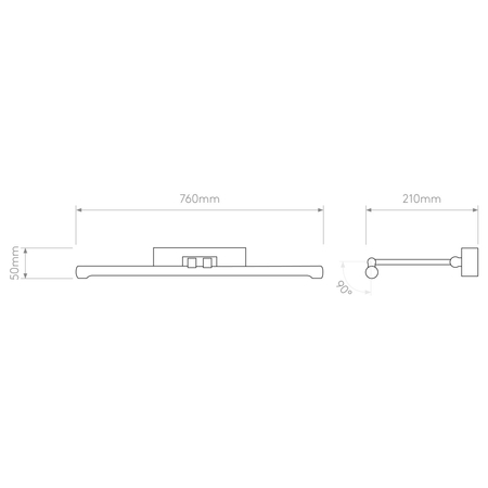 Kinkiet Astro Goya 760 LED 1115009 Szczotkowany Nikiel