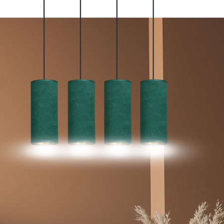 Lampa wisząca BENTE 4 BL GREEN Emibig 1058/4 zielony