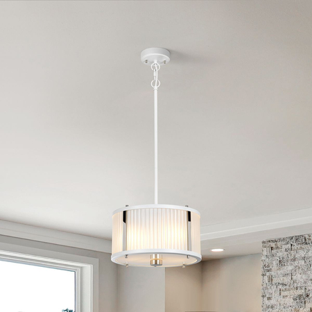 Lampa wisząca Elstead Lighting Corona biały/szary DL-CORONA-2P-WPN