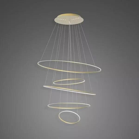 Lampa wisząca Ledowe Okręgi No.5 120cm 3k złota Dali