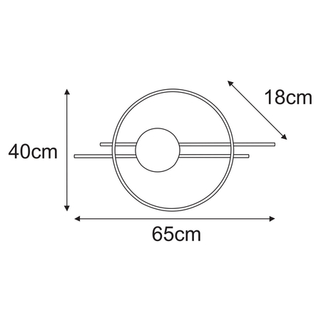Kinkiet Kaja ASTRA K-5341 grafitowy, czarny