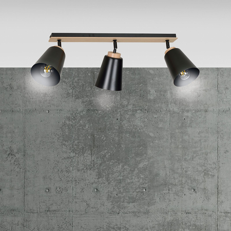 Lampa sufitowa ATLAS 3 BLACK Emibig 725/3 czarny