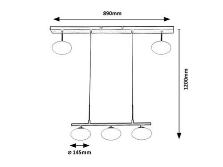 Lampa wisząca Rabalux Calista 3060 czarny