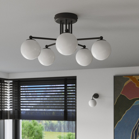 Sollux Lighting Żyrandol ASTRAL 5 czarny SL.1663