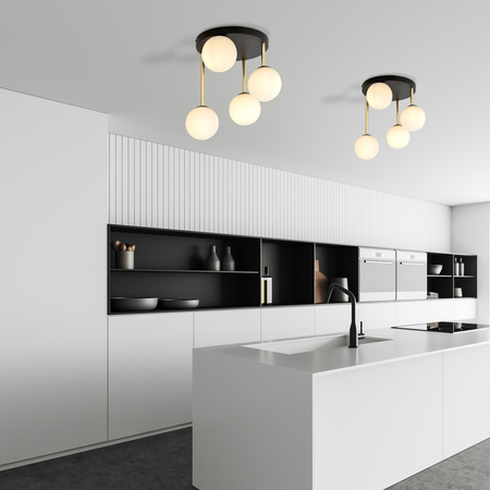 Lampa sufitowa DOLCE 4 Emibig 1260/4 biały/czarny