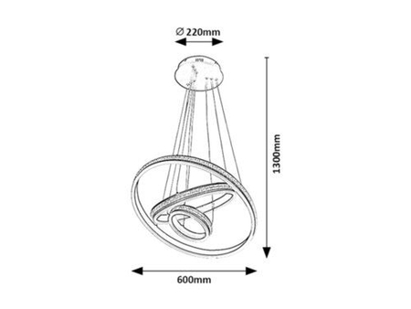 Lampa wisząca Rabalux Avalon 2230 szczotkowane aluminium
