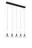 Lampa wisząca DALMATIA 5 BLACK Azzardo AZ2910 czarny
