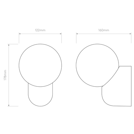 Kinkiet Astro Lyra Wall Single 1472001 Biała Szkliwiona Ceramika