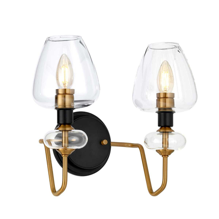 Kinkiet Elstead Lighting Armand czarny/mosiądz DL-ARMAND2-AB