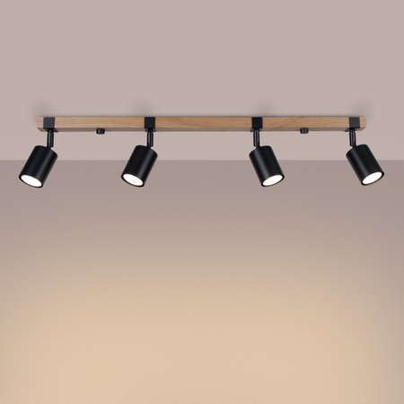Sollux Lighting Plafon FAGER 4L czarny SL.1346