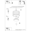 Sollux Lighting Plafon AURA 1 ochra czerwona Gx53 SL.1802