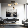 Lampa sufitowa ARGO 3 Emibig 1275/3 czarny/złoty