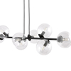 Lampa wisząca ROSSI 8 BL TRANSPARENT Emibig 874/8 czarny
