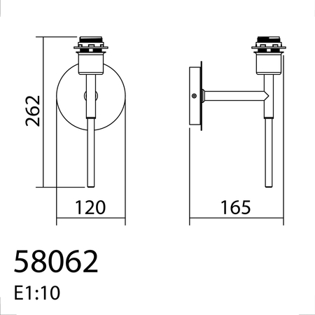 Lampa ścienna JULIETTE mosiądz mat, czarny mat 1xE27 (abażur zamawiany osobno)