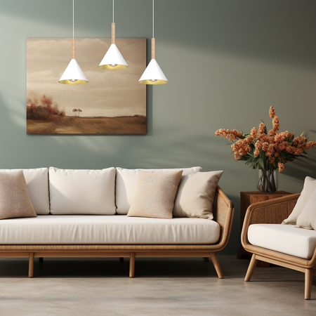 Milagro Lampa wisząca Peru Biały 3xE27 MLP0980 BIAŁY