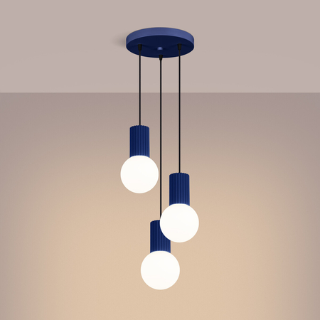 Sollux Lighting Lampa wisząca HALO 3P ultramaryna SL.1740