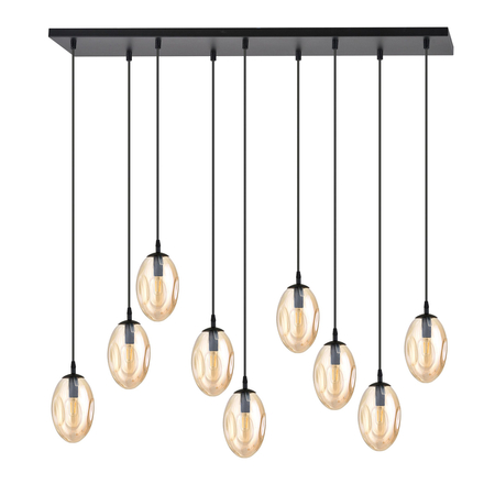 Lampa wisząca ASTRAL 9 Emibig 1267/9 czarny/złoty